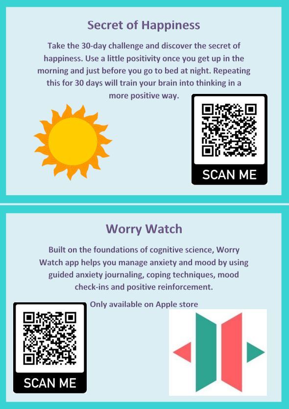 Secret of Happiness and Worry Watch QR Codes