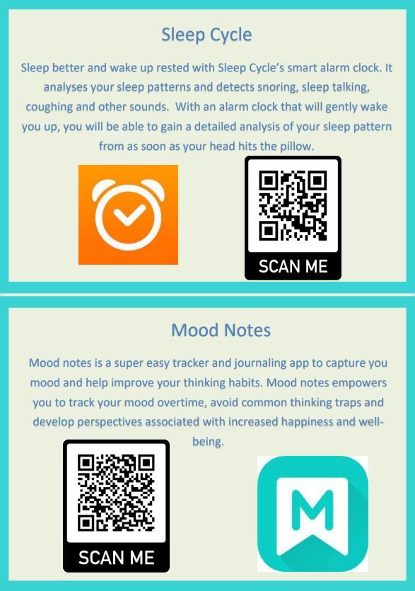 Sleep Cycle and Mood Notes QR Codes