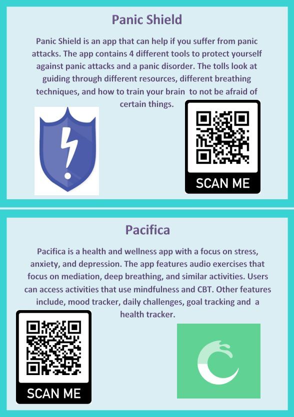 Panic Shield and Pacifica QR Codes