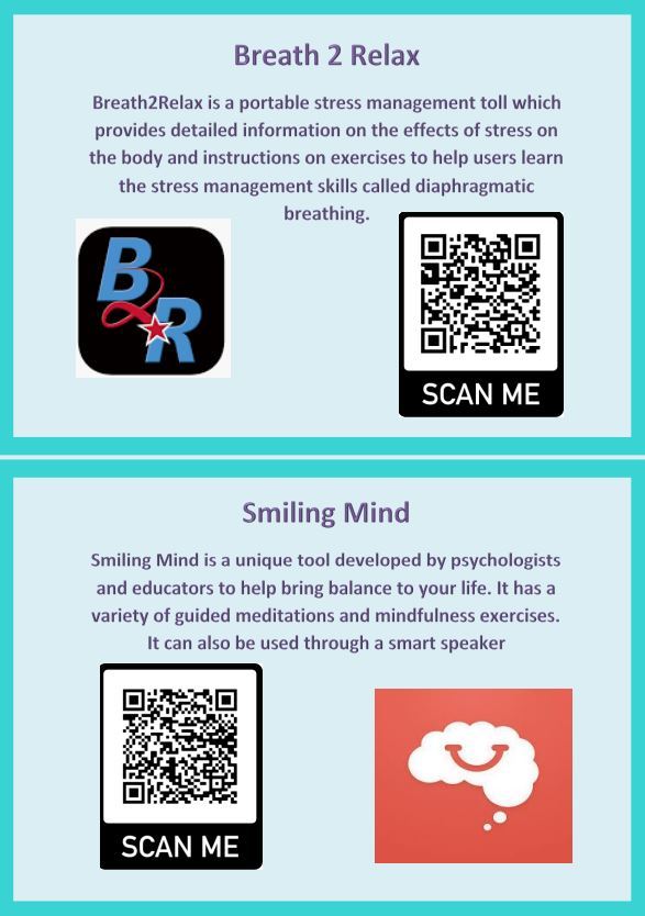 Breath to Relax and Smiling Mind QR Codes